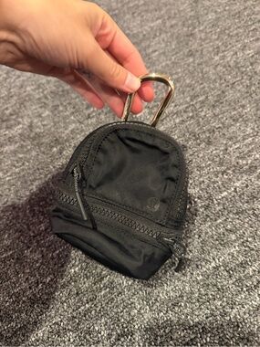 Lululemon City Adventurer Backpack Nano Black Mini Bag Carabiner Like New